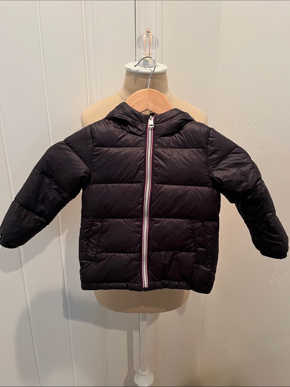 MONCLER Kids Hooded Puffer Jacket - Black